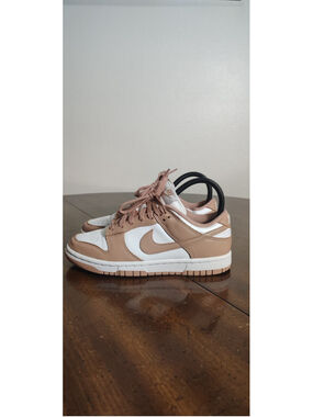 Nike Dunk Rose Low Top Brown White Women's Size 5.5 Shoes Sneakers